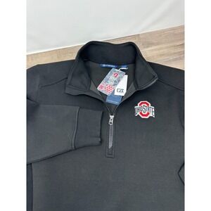 NWT Cutter & Buck Roam Eco 1/4 Zip Pullover Mens XL Black Ohio‎ State Buckeye